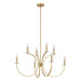 Thesis Canada - Eight Light Chandelier - Florian - Brushed Gold, Clear- Union Lighting Luminaires Decor