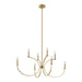 Thesis Canada - Eight Light Chandelier - Florian - Brushed Gold, Clear- Union Lighting Luminaires Decor