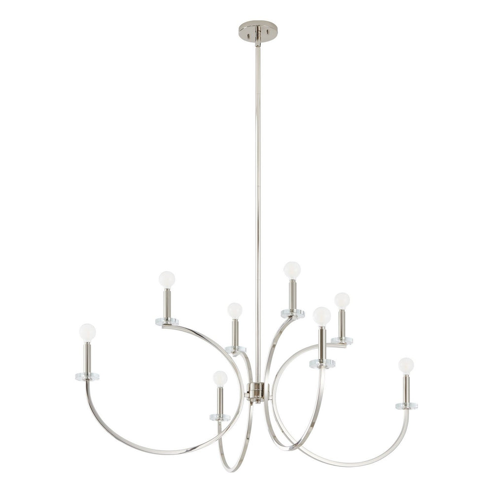 Thesis Canada - Eight Light Chandelier - Florian - Polished Nickel, Clear- Union Lighting Luminaires Decor