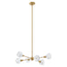 Thesis Canada - Six Light Pendant - Helena - Brushed Gold- Union Lighting Luminaires Decor