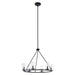 Thesis Canada - Six Light Chandelier - Jared - Matte Black- Union Lighting Luminaires Decor
