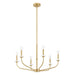Thesis Canada - Six Light Chandelier - Leah - Brushed Gold, White- Union Lighting Luminaires Decor