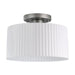 Thesis Canada - One Light Semi-Flush Mount - Leilani - Brushed Nickel, Matte White- Union Lighting Luminaires Decor