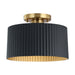 Thesis Canada - One Light Semi-Flush Mount - Leilani - Brushed Gold, Matte Black- Union Lighting Luminaires Decor