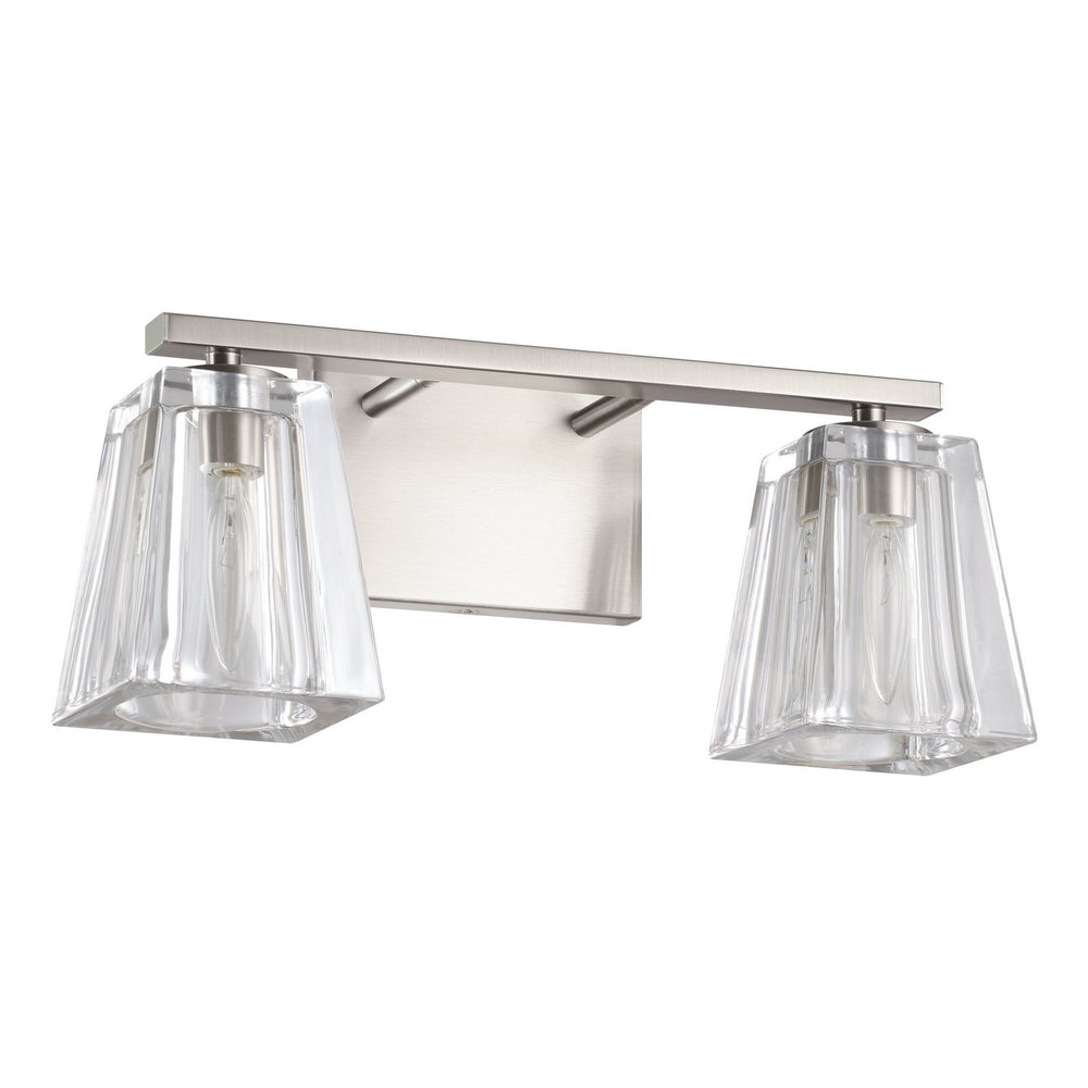 Thesis Canada - Two Light Vanity - Valentin - Brushed Nickel- Union Lighting Luminaires Decor