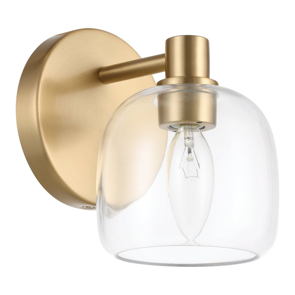 Thesis Canada - One Light Wall Sconce - Valentina - Champagne Gold, Clear- Union Lighting Luminaires Decor