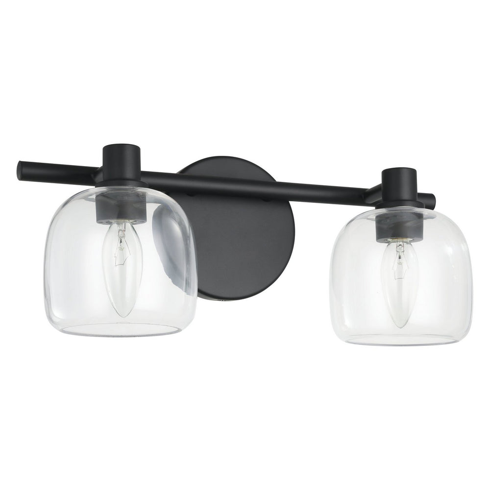 Thesis Canada - Two Light Vanity - Valentina - Matte Black, Clear- Union Lighting Luminaires Decor