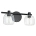 Thesis Canada - Two Light Vanity - Valentina - Matte Black, Clear- Union Lighting Luminaires Decor