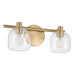 Thesis Canada - Two Light Vanity - Valentina - Champagne Gold, Clear- Union Lighting Luminaires Decor