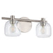 Thesis Canada - Two Light Vanity - Valentina - Brushed Nickel, Clear- Union Lighting Luminaires Decor