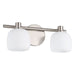 Thesis Canada - Two Light Vanity - Valentina - Brushed Nickel, Etched Opal- Union Lighting Luminaires Decor