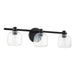 Thesis Canada - Three Light Vanity - Valentina - Matte Black, Clear- Union Lighting Luminaires Decor