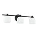 Thesis Canada - Three Light Vanity - Valentina - Matte Black, Etched Opal- Union Lighting Luminaires Decor