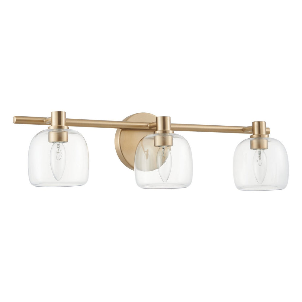 Thesis Canada - Three Light Vanity - Valentina - Champagne Gold, Clear- Union Lighting Luminaires Decor
