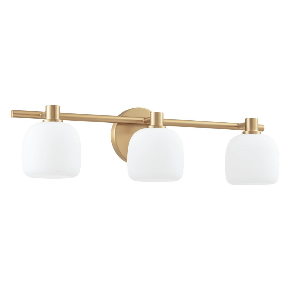 Thesis Canada - Three Light Vanity - Valentina - Champagne Gold, Etched Opal- Union Lighting Luminaires Decor