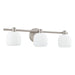 Thesis Canada - Three Light Vanity - Valentina - Brushed Nickel, Etched Opal- Union Lighting Luminaires Decor