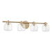 Thesis Canada - Four Light Vanity - Valentina - Champagne Gold, Clear- Union Lighting Luminaires Decor