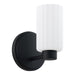 Thesis Canada - One Light Wall Sconce - Bedminster - Matte Black, Opal Ribbed- Union Lighting Luminaires Decor