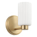 Thesis Canada - One Light Wall Sconce - Bedminster - Champagne Gold, Opal Ribbed- Union Lighting Luminaires Decor