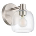 Thesis Canada - One Light Wall Sconce - Valentina - Brushed Nickel, Clear- Union Lighting Luminaires Decor