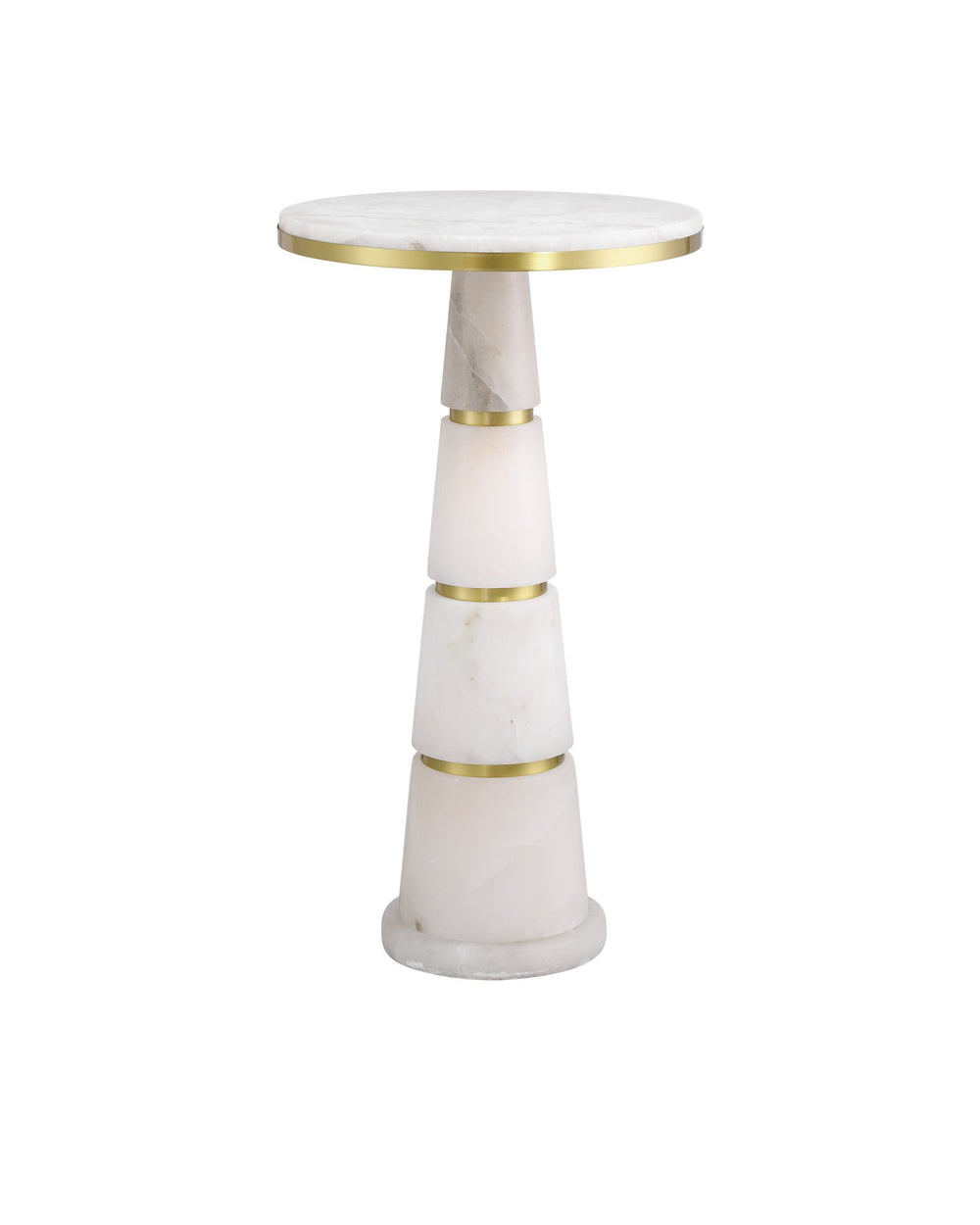 Currey and Company - Drinks Table - Eleanora - Natural/Natural Brass- Union Lighting Luminaires Decor