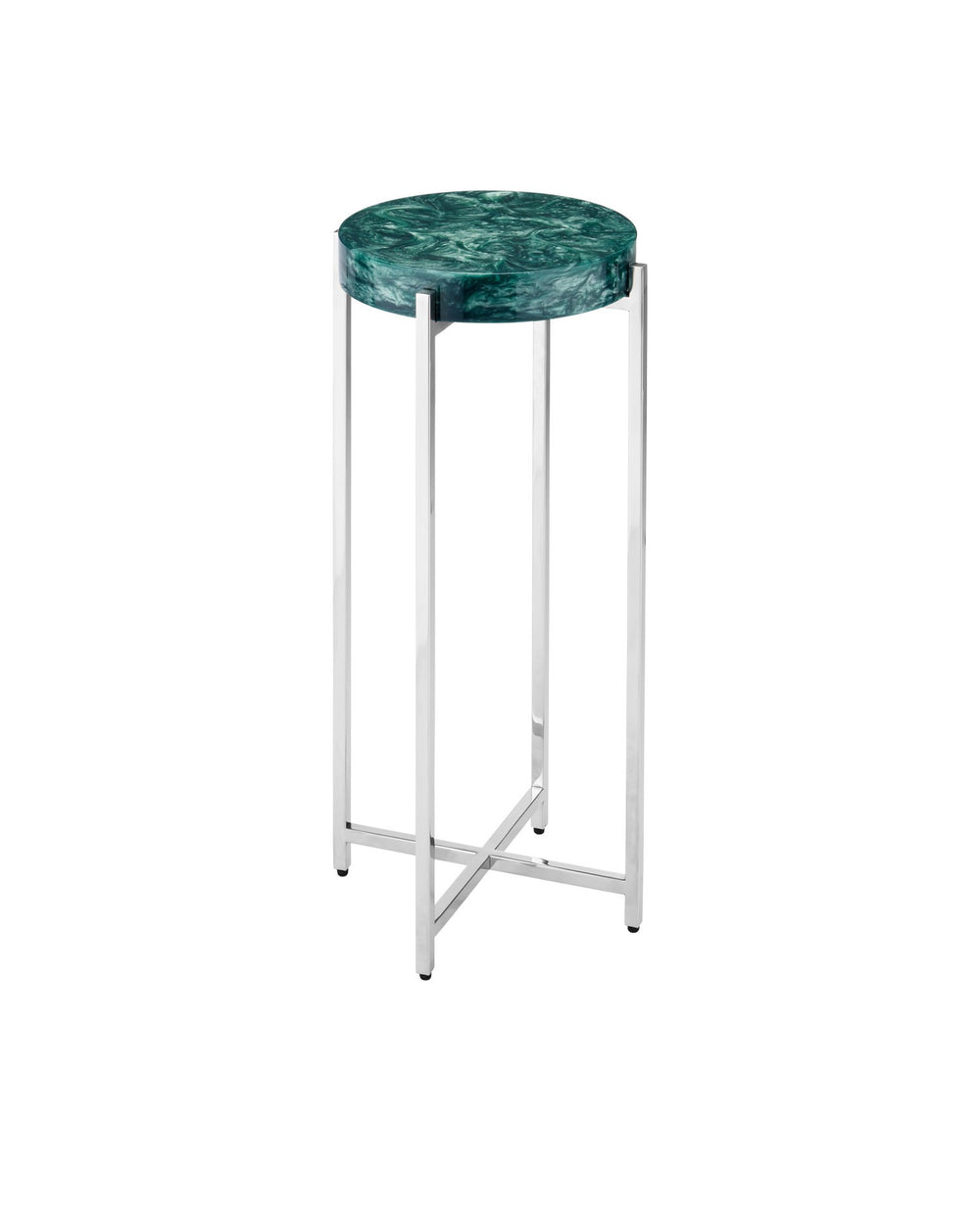 Currey and Company - Drinks Table - Rina - Teal/Polished Nickel- Union Lighting Luminaires Decor