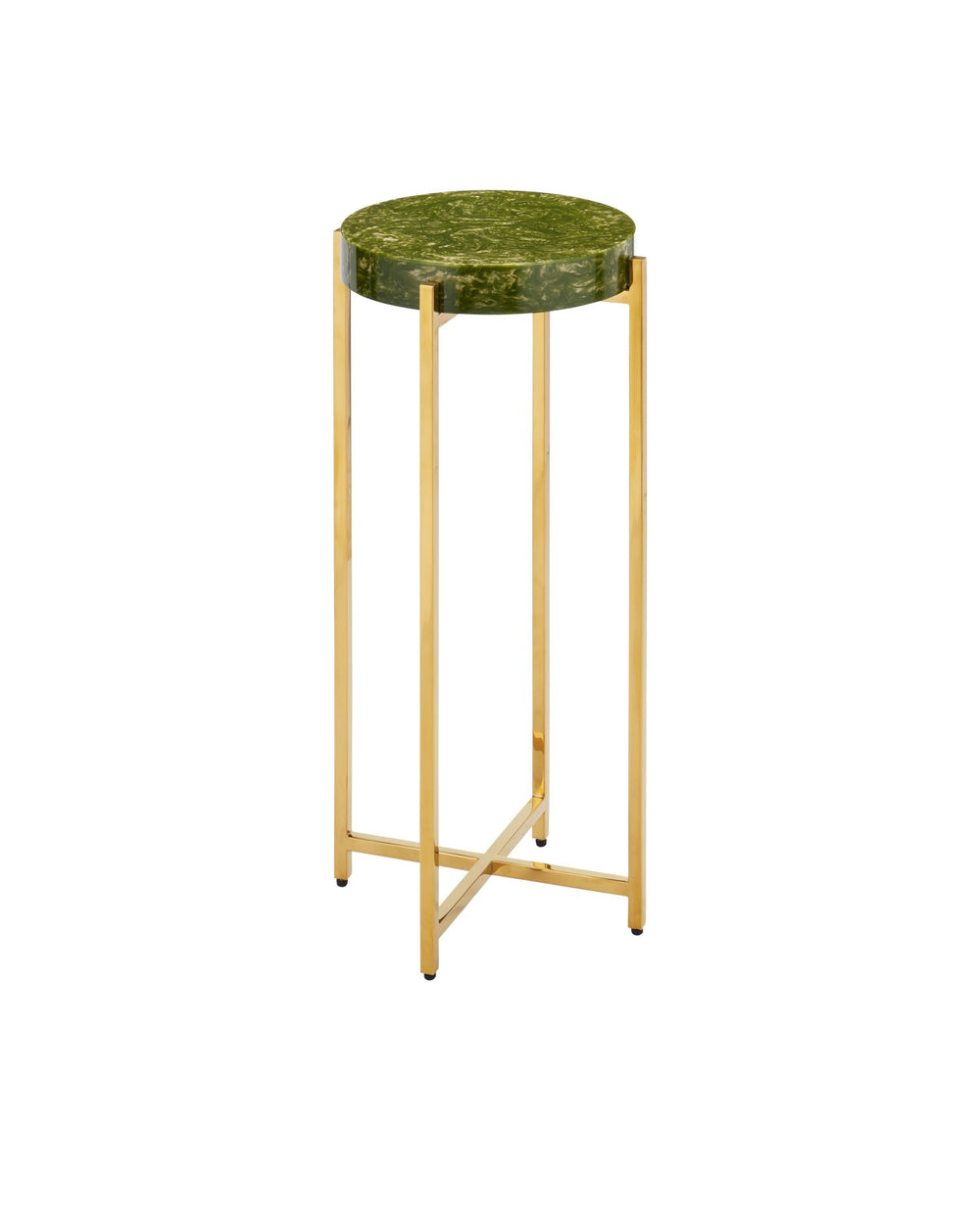 Currey and Company - Drinks Table - Rina - Green/Brass- Union Lighting Luminaires Decor
