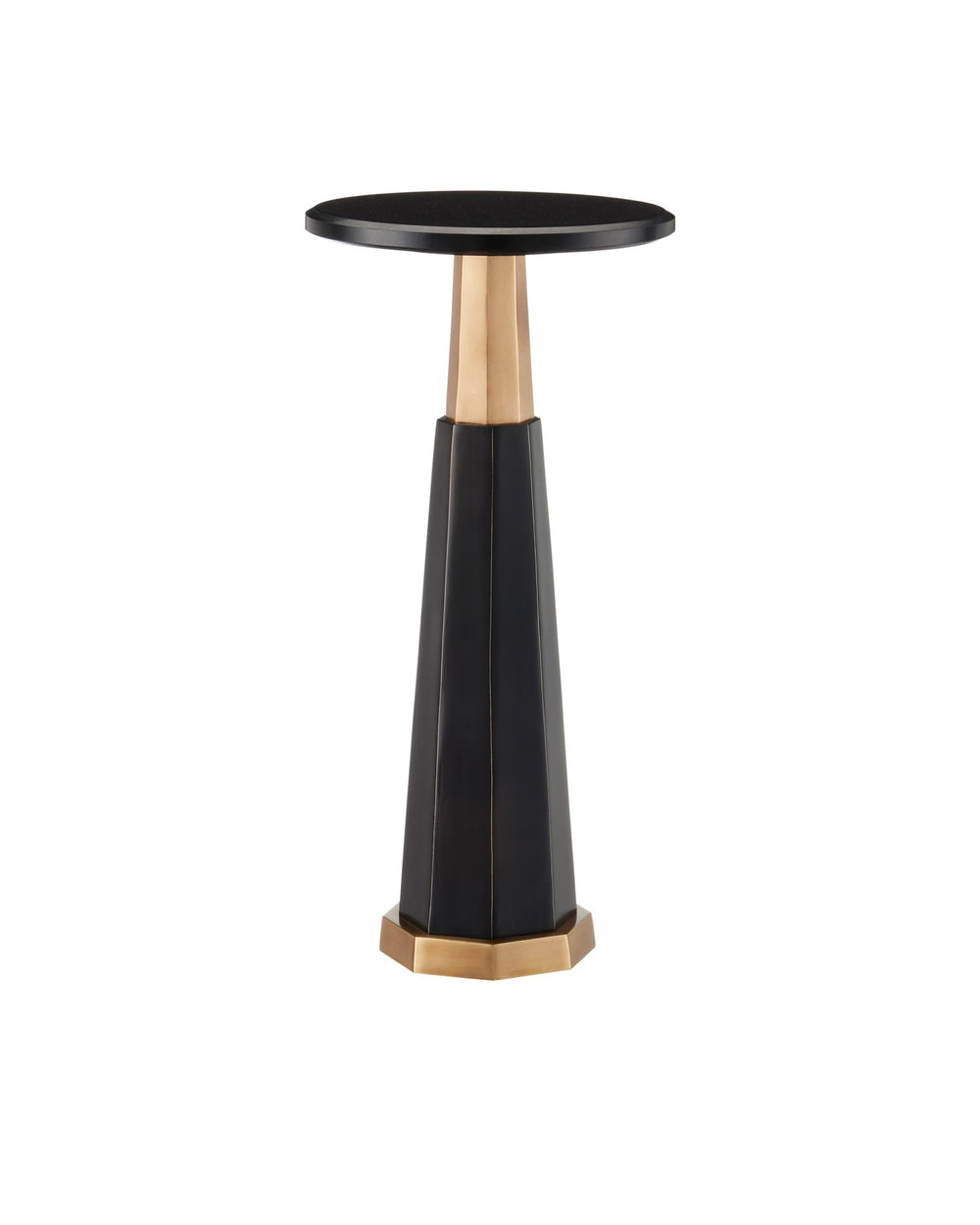 Currey and Company - Drinks Table - Gieves - Black/Bronze/Antique Brass- Union Lighting Luminaires Decor