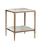 Currey and Company - Side Table - Oblique - Natural/Antique Brass- Union Lighting Luminaires Decor