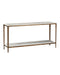Currey and Company - Console Table - Oblique - Natural/Antique Brass- Union Lighting Luminaires Decor