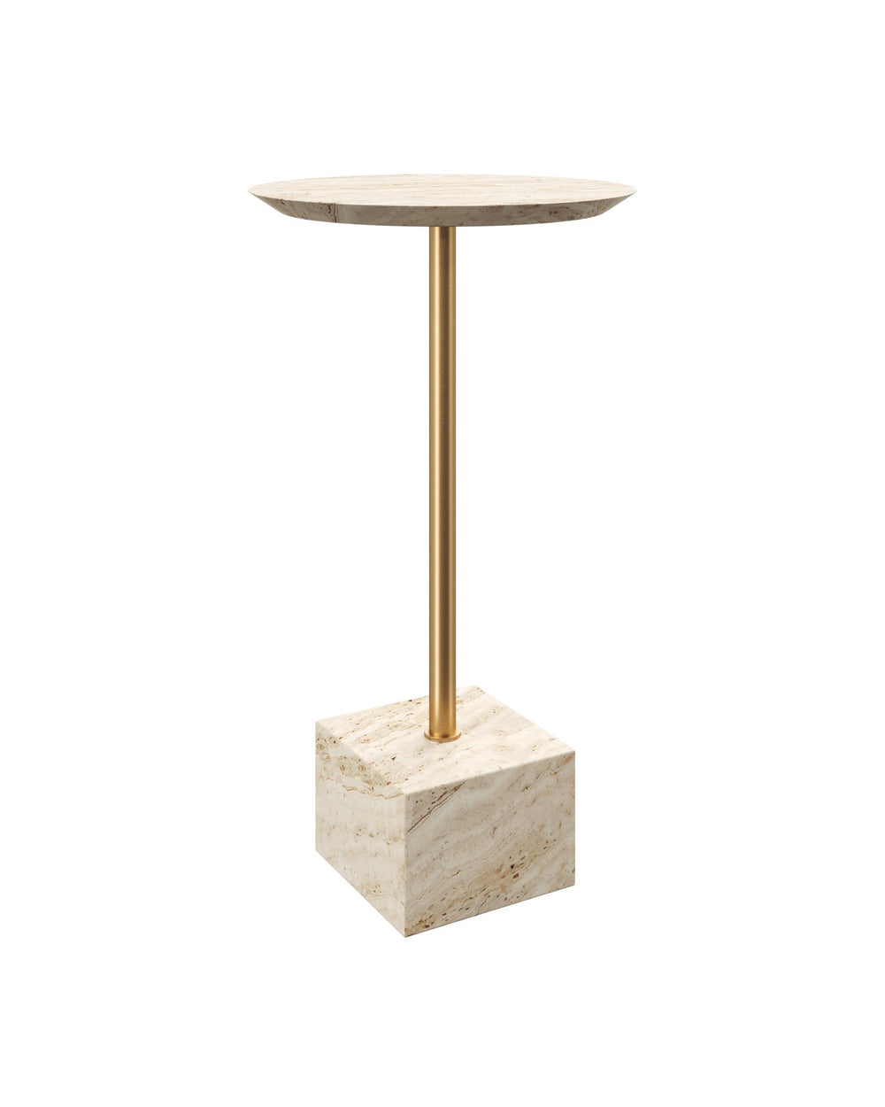 Currey and Company - Drinks Table - Prado - Natural / Polished Brass- Union Lighting Luminaires Decor