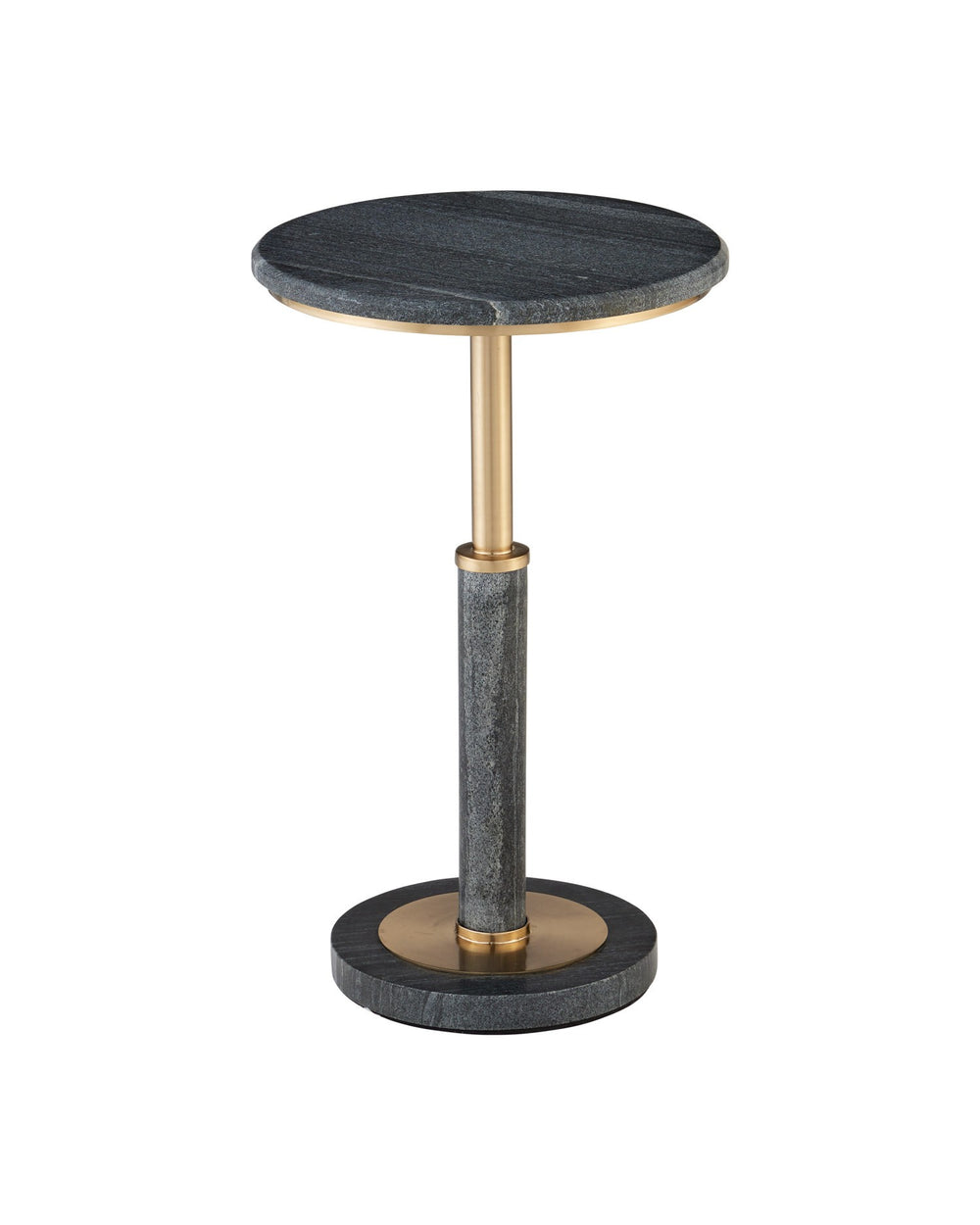 Currey and Company - Accent Table - Miles - Natural/Polished Brass- Union Lighting Luminaires Decor