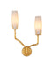 Currey and Company - Two Light Wall Sconce - Mathilda - White/Matte Gold- Union Lighting Luminaires Decor