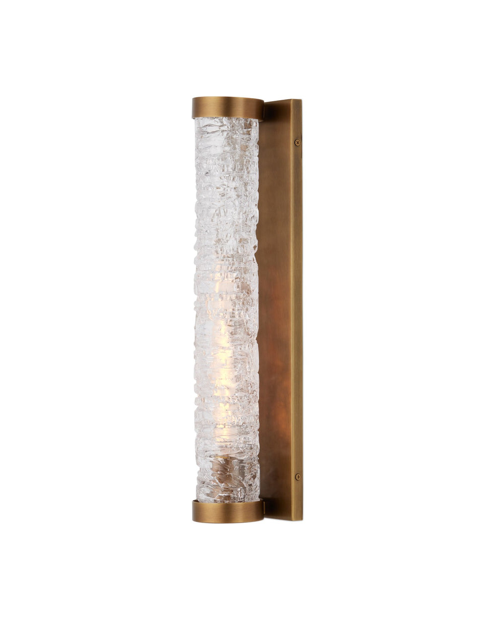 Currey and Company - One Light Wall Sconce - Busby Brass Bath Wall Sconce - Clear / Brushed Brass- Union Lighting Luminaires Decor