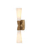 Currey and Company - Two Light Wall Sconce - Burrows - Opaque White/Antique Brass- Union Lighting Luminaires Decor