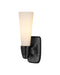 Currey and Company - One Light Wall Sconce - Bonaz - Opaque White/Oil Rubbed Bronze- Union Lighting Luminaires Decor