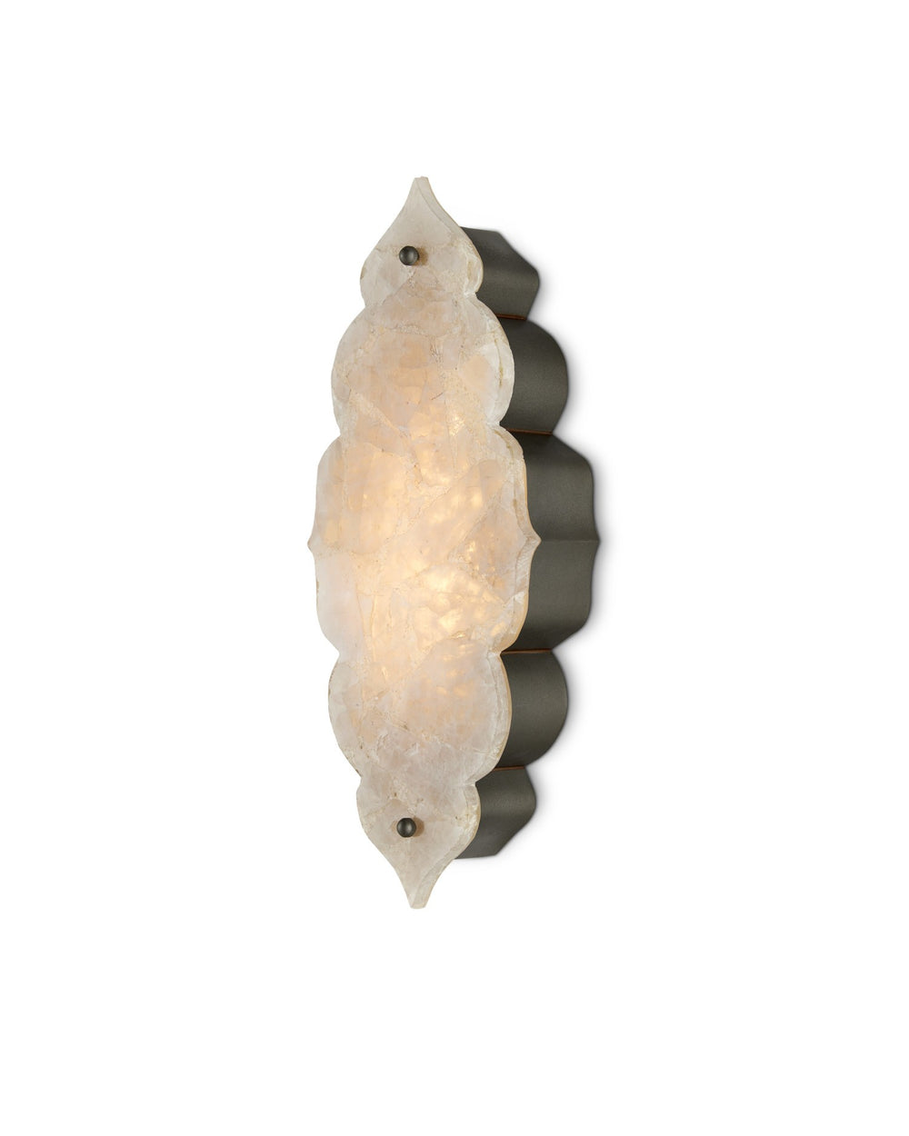 Currey and Company - LED Wall Sconce - Andalucia Collection - Hiroshi Gray/Sugar White/Natural Stone- Union Lighting Luminaires Decor