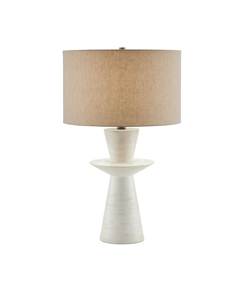 Currey and Company - One Light Table Lamp - Cantata - Off-White Distressed- Union Lighting Luminaires Decor
