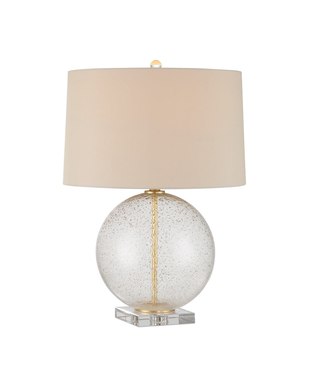 Currey and Company - One Light Table Lamp - Zebulon - Clear with Gold Speckles / Contemporary Gold Leaf- Union Lighting Luminaires Decor