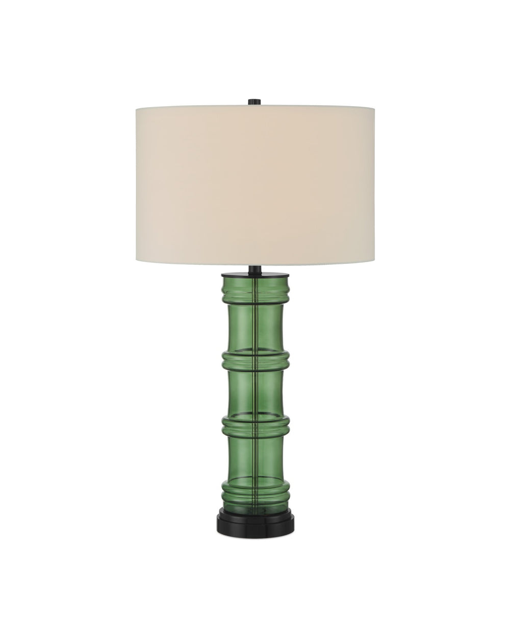 Currey and Company - One Light Table Lamp - Balsam Green Table Lamp - Green / Glossy Black- Union Lighting Luminaires Decor