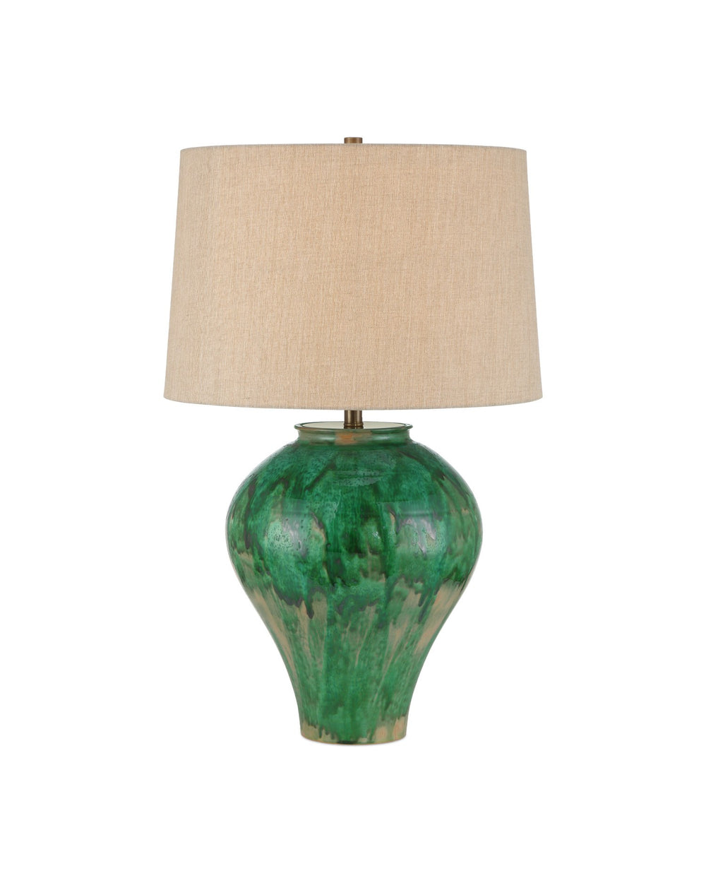 Currey and Company - One Light Table Lamp - Blarney - Green- Union Lighting Luminaires Decor