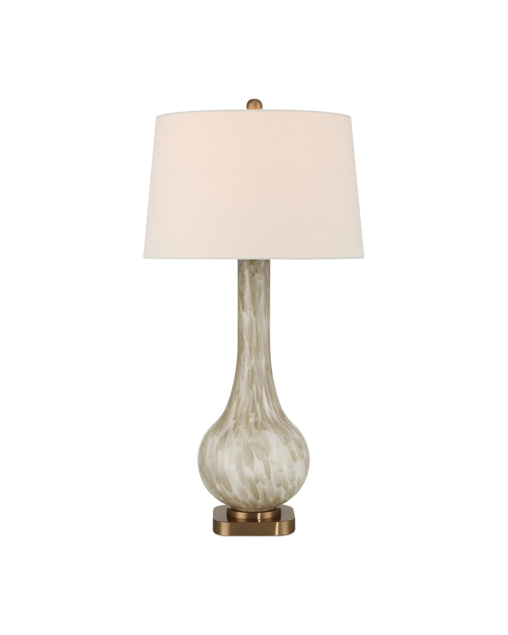 Currey and Company - One Light Table Lamp - Bombon Table Lamp - Pale Brown / Off-White / Antique Brass- Union Lighting Luminaires Decor