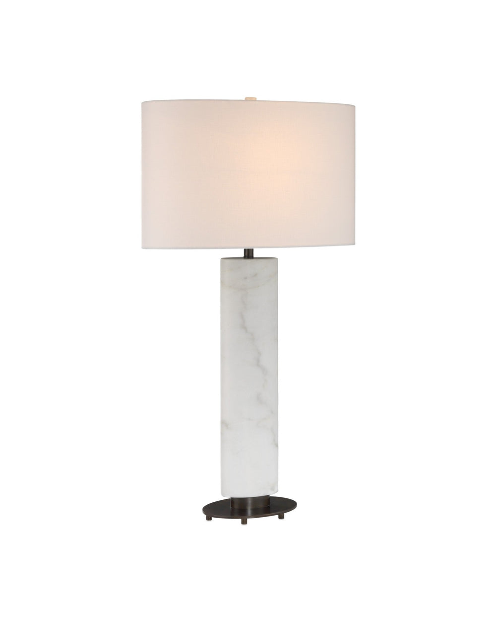 Currey and Company - One Light Table Lamp - Stanhope - White/Bronze- Union Lighting Luminaires Decor