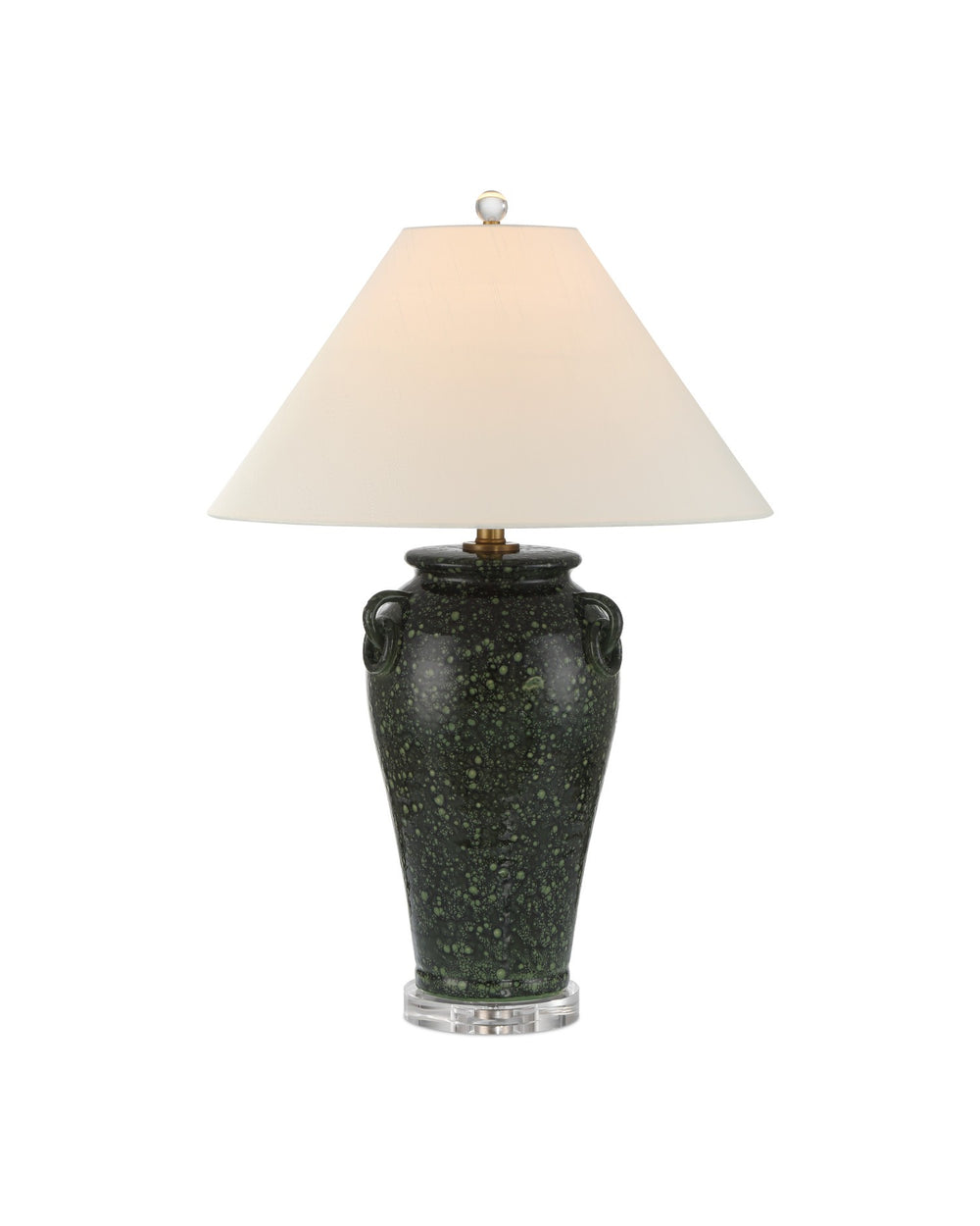 Currey and Company - One Light Table Lamp - Junko - Green/Clear- Union Lighting Luminaires Decor