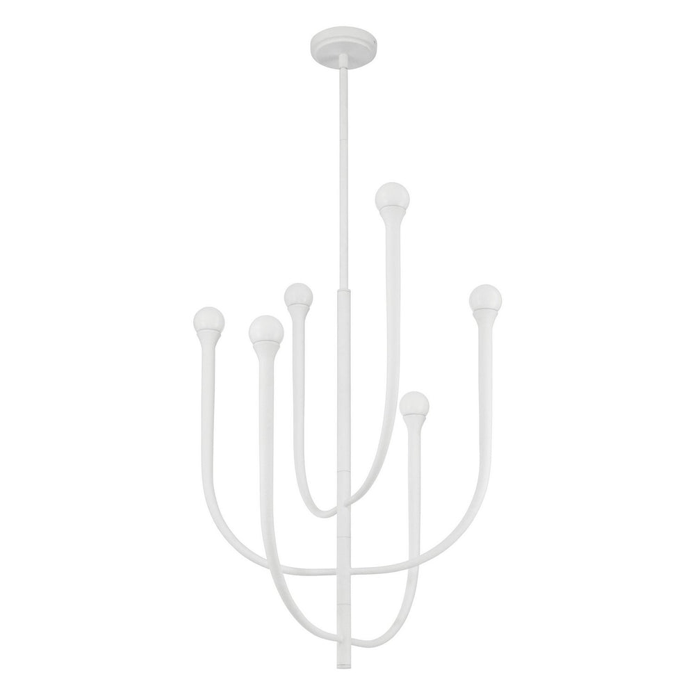 Thesis Canada - LED Chandelier - Dahlia - Plaster White- Union Lighting Luminaires Decor