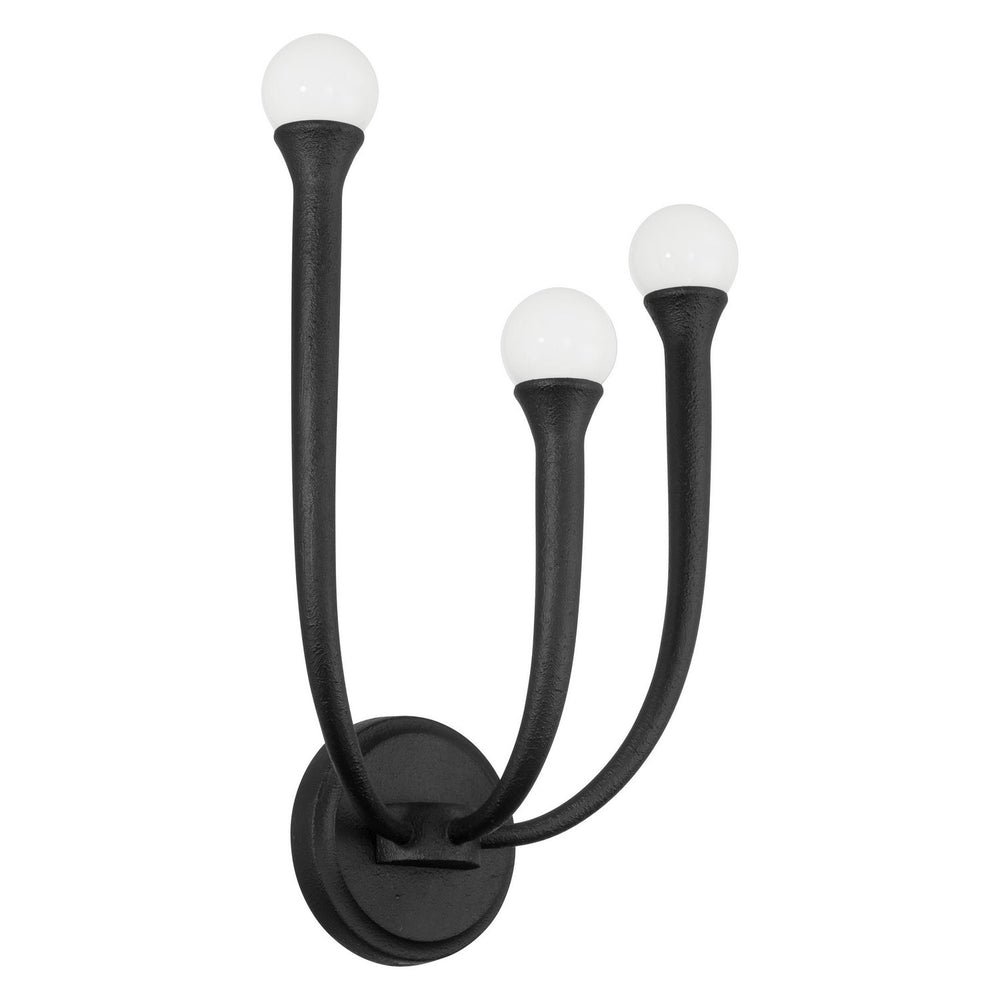 Thesis Canada - LED Wall Sconce - Dahlia - Plaster Black- Union Lighting Luminaires Decor