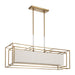 Thesis Canada - Five Light Linear Chandelier - Abbey - Brass- Union Lighting Luminaires Decor