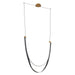Thesis Canada - LED Linear Chandelier - Ayers - Champagne Bronze w/Black/Brown Leather- Union Lighting Luminaires Decor