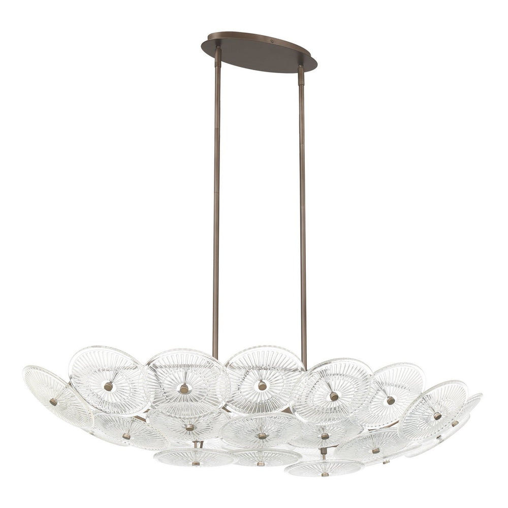 Thesis Canada - Eight Light Chandelier - Avril - Forged Bronze- Union Lighting Luminaires Decor