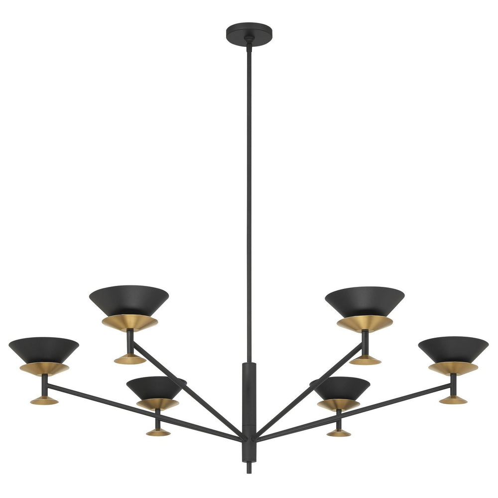 Thesis Canada - LED Chandelier - Tremolo - Textured Black, Champagne Gold- Union Lighting Luminaires Decor